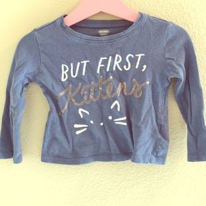 Old Navy blue long sleeve shirt, size 18-24 months